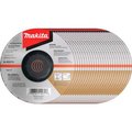 Makita Makita INOX Grinding Wheel, 36 Grit, Type 27, 6in Dia x 1/4inT x 7/8in Cntr Hole Dia, 5/Pk A-95978-5